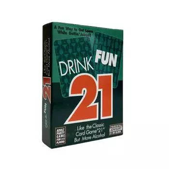 Drink Fun 21 Веселый способ расслабиться, как в классической карточной игре «21» Настольная колода для выпивки