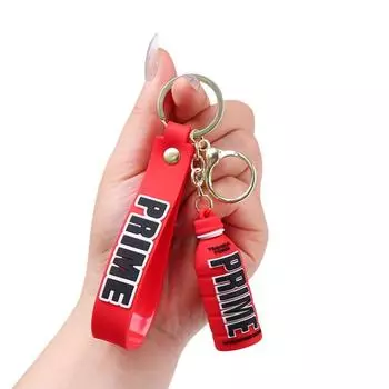 Drink Prime Bottle Pendant Keychain Car Key Decoration Bag Accessory Couple Gift