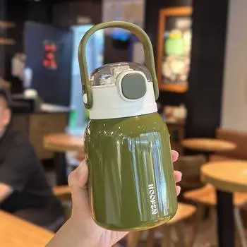 Drinking Kettle Hand-held Thermos Cup Stainless Steel Fitness Drinking Bottle Coffee Tea