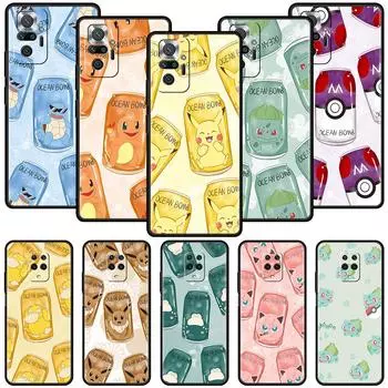 Drinks Pokemon For Xiaomi Poco X3 NFC X4 Pro 5G F3 GT M3 M4 F4 F1 Silicone Phone Case Mi 11 Lite 11T 10T 9T Soft Cover Fundas Mi 9T