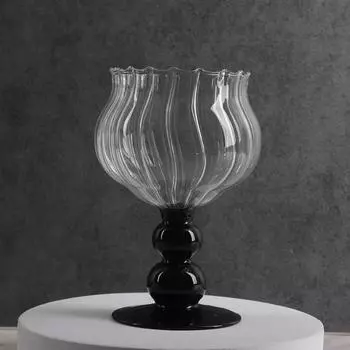 Drinkware Goblet Coffee Cocktail Glass Cups Beer Cup Drinking Glasses for Water Espresso Tea Juice Kitchen Dining Bar Home 400ML