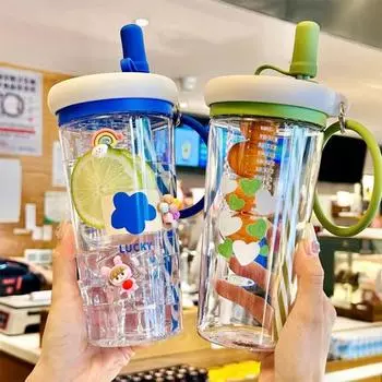 Drinkware Спортивные бутылки для воды с трубочкой Фитнес Питьевая бутылка для спорта на открытом воздухе зелёный