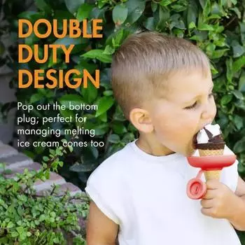 Drip-Proof Popsicle Rack, Drip Free Ice Holder, Reusable, Frozen Treats Rack, Popsicle Holder For Kids Ice Cream Cool Summer красный