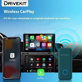 DriveKit беспроводное решение для CarPlay Box Bluetooth WiFi с Android car USB поддержка беспроводной связи 60 кадров армия зеленый