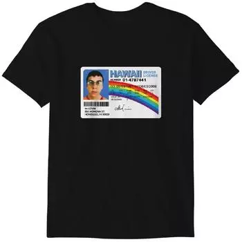 Driver Licence of McLovin from Superbad T-Shirt, Funny Comedy Movie Fan Shirt Classic T-shirt XL