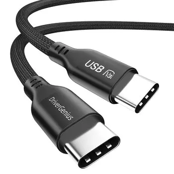 DriverGenius 40Gbps to C Cable 240W Output DisplayPort Alt Mode Videoco Совместимый USB4 Gen3 Нейлоновая оплетка 1,8 м USB4.0 Type-C - (48В/5А) 8К/60Гц чёрный