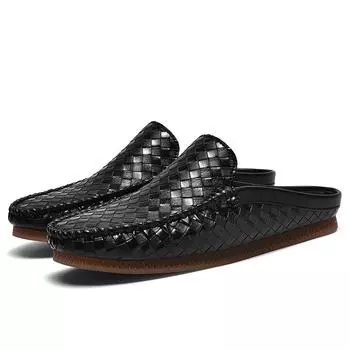 Driving casual versatile shoes men s semi-summer breathable Korean version casual foot leather shoes a Doudou shoes men s shoes 39