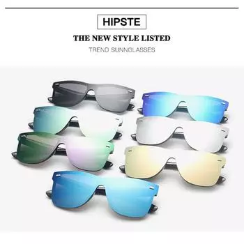 Солнцезащитные очки мужские с цельной линзой для вождения, рыбалки, прямоугольные, новые, женские, для пеших прогулок, модные, поляризованные, UV400, квадратные синий