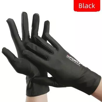 Driving Sun Protection Gloves Men and Women Summer Open Finger Thin Ice Silk Leakage Two Finger Half Finger Tea Picking Cycling Lure Fishing [Spandex glue-free] All Black L 1 pair One size