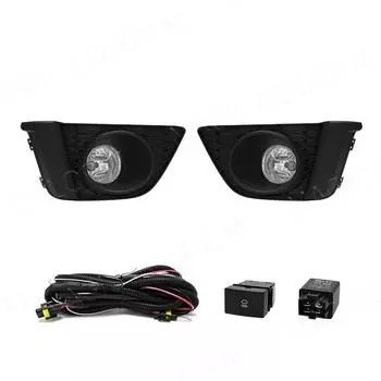 DRL Противотуманные фары дневного света светодиодные для Honda Fit JAZZ 2014 2015 2016 2017 провода переключатель реле бампер вождение автомобильные аксессуары