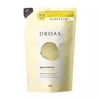 DROAS Glossy Treatment 350 г Классический фруктовый аромат Уход за поврежденными гладкими волосами Увлажняющая грязевая глина Doroas [Запасной блок]