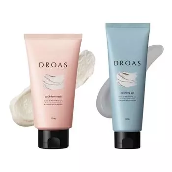 DROAS Набор очищающих гелей для лица Clay Mild Scrub Wash Clay Cleansing Gel