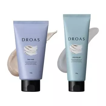 DROAS Набор очищающих пенок для лица, гелей для умывания, 120 г каждый