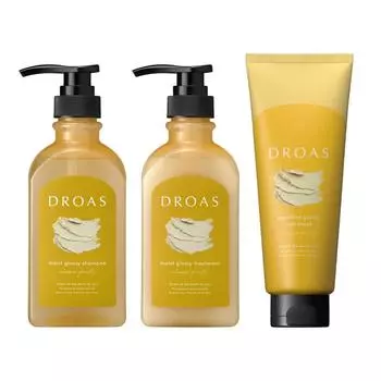 DROAS Shampoo Treatment Hair Mask set Moist Glossy | 3-piece