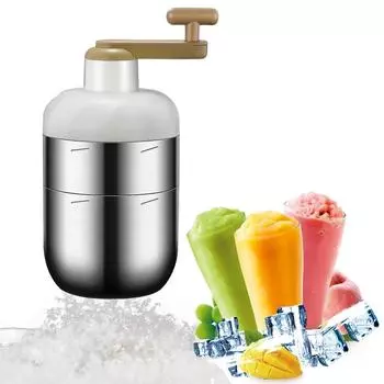 Дробилка для льда из нержавеющей стали 304 для домашнего кафе-бара, ручная машина для приготовления льда и песка, летняя охлаждающая машина