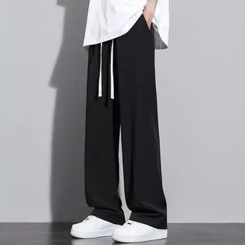 Drooping Pants for Men s Spring and Autumn New Loose Straight Suit Pants for Boys In Summer M
