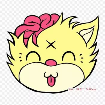 Drop Dead Cat Обои для рабочего стола Термопереносная печать Виниловые нашивки Наклейка для одежды Аппликации своими руками Моющиеся нашивки