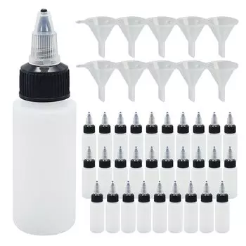 Dropper Bottle Set of 10 Funnels 30ml 30, Subdivided, Refillable, Paint, Glue, Liquid, Crafts, Art, Included,