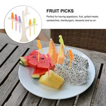 Dropshipping Child Decor Fruit Picks Cocktail Decorative Toothpick Outdoor Fork