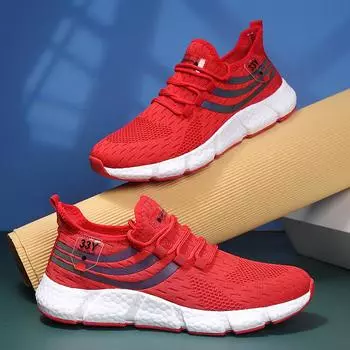 Dropshipping NEW 3 Stripes High Quality Men Shoes Popcorn Sole Fly Weave Sneakers Breathable Running Tennis Shoes Walking Women 36