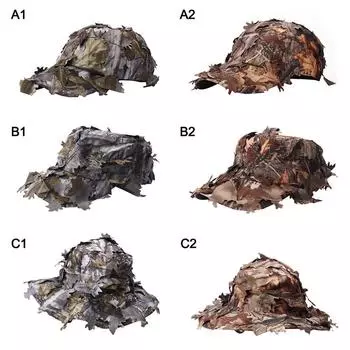 Дропшиппинг, уличная тактическая военная кепка с бионическим листом, армейская камуфляжная охотничья шляпа, снайперская скрытая