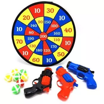 Дротик с тройным пистолетом на липучке, детский безопасный дротик, скрипящий дротик, настольная игра для представителей Кореи