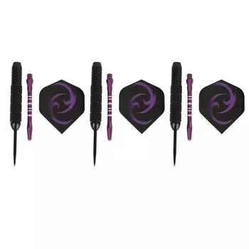Дротики со стальным наконечником Set Point Metal Tip Anti Slip Light Weight Flight Professional Darts для дартса фиолетовый