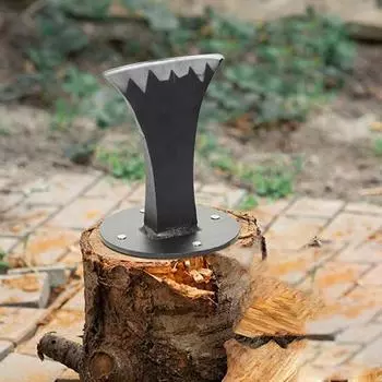 Дровокол, нержавеющий, нескользящий, экономичный, ручной, безопасный, быстрый, металлический, с острым лезвием, разжигающий садовый инструмент чёрный