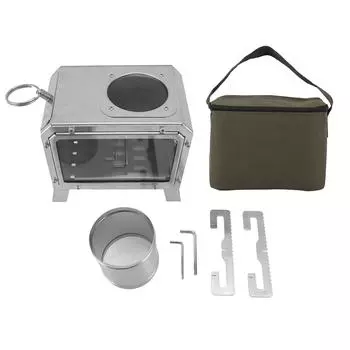 Дровяная печь с ящиком для золы Многофункциональная дровяная печь для приготовления пищи на открытом воздухе Кемпинг H