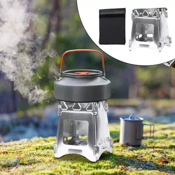 Дровяная походная печь, прочный складной лагерь для пикника на пляже Stove Only