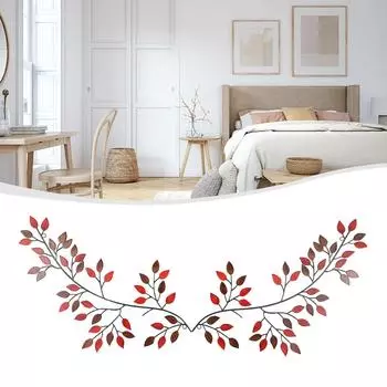 Druable High Quality Practical Brand New Iron Art Hanging Decor Metal Tree Leaf Multiple Color Vine Olive Branch 1pcs чёрный