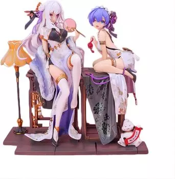 Другой мир из нуля Эмилия Рем фигурка высота приблизительная. 24 см/8,6 дюйма версия сидящая аниме девушка ПВХ модель декоративная статуэтка Рождество день рождения