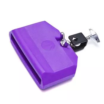 Drum Bells Plastic Cow Bells Instrument Noise Makers Hand Percussions Cowbell Highly and Low Tone Knocker for Drum Set фиолетовый