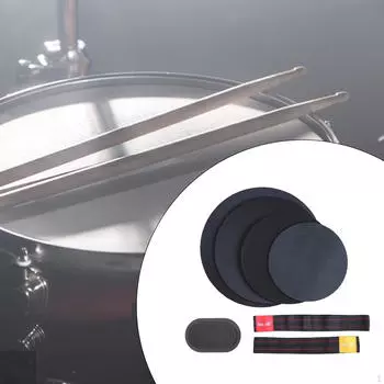 Барабанная демпферная накладка, пенный бесшумный демпфер с демпферами тарелок для использования в помещении и на открытом воздухе 2 Cymbal Mute Pad