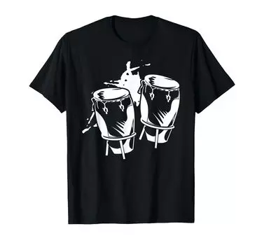 Drum Drum Instrumental Disco Music Conga Player T-shirt чёрный