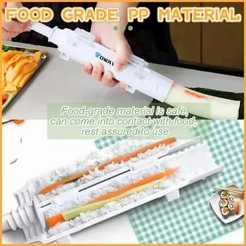 Drum Rice Mold Rocket Launcher Quick Sushi Making Machine DIY Vegetable Roll Meat Tools Sushi Making Machine Kitchen Gadgets зелёный