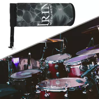 Сумка-контейнер для барабанных палочек Стойка для барабана Трубчатая фурнитура Съемный металлический зажим Чехол для тарелок black spot