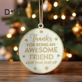 Друзья Деревянный Кулон Рождественский Подвесной Орнамент День Благодарения Дружба Кулон Подарки для Друзей Дни Рождения Юбилеи C