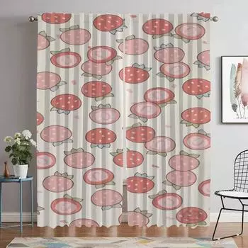 Друзья ТВ-шоу Окно Шторы для комнаты 2 Панельные перегородки Шторы для кухни Украшение на Хэллоуин Домашний интерьер Шторы W50xH70cmx2pcs-CL