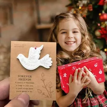Дружба Рождественское украшение с конвертом для сообщения Дружба Голубь Поздравительная открытка Навсегда Друзья Памятка