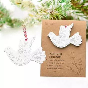 Дружба Рождественское украшение с конвертом для сообщения Дружба Голубь Поздравительная открытка Друзья навсегда