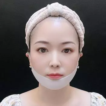 Дружелюбная к коже гелевая эластичная микро-маска для лица, которая может обтягивать уши, плотно облегающая маска для лица V-образной формы 1pcs