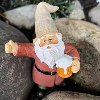 Дружелюбная статуя гнома, водонепроницаемая смола, изысканная мультяшная фигурка гнома, художественная скульптура на открытом воздухе 2