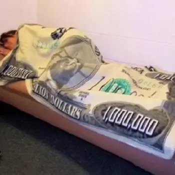 Дружелюбный к коже Миллион долларов Nap Wrap Удобный Смешной Легкий уход Спальня Напольный ковер