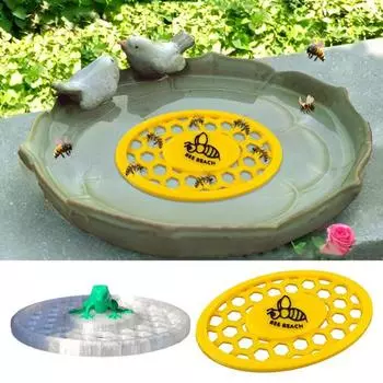 Дружественный пчелам остров насекомых, плавающая платформа для спасения насекомых с цветочным дизайном и узором в виде сот белый