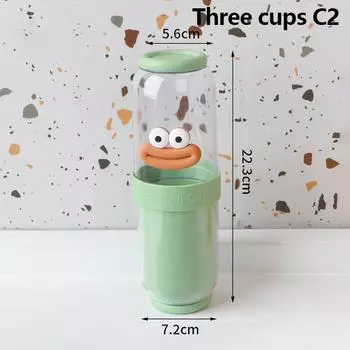 Dry And Wet Separation Mouthwash Cup Parent-Child Travel Portable Wash Cup Sausage Mouth Brushing Cup Cute Tooth Cup