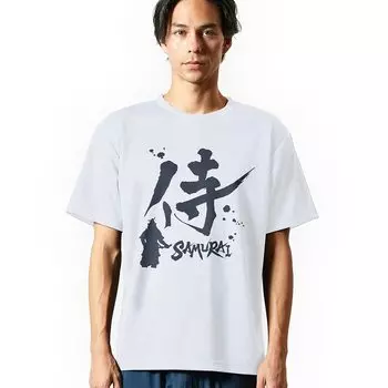 Dry Print 2XL Размер Белый Тренажерный зал Спорт Защита от УФ-излучения Впитывающий Быстросохнущий унция 000881 Японский узор Японский кандзи Самурай [igsticker]