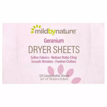 Dry Sheets for Dryers, Geranium Scent, 120 Sheets