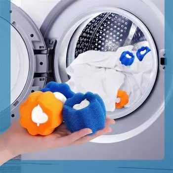 Шарики для сушки многоразовые, уменьшают морщины на одежде и экономят время сушки в стиральной машине. One Size оранжевый