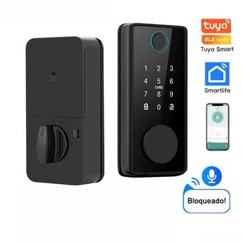 DS01 TT Lock/Tuya Smart Fingerprint Deadbolt Lock с защелкой/датчиком двери Автоматический замок Интеллектуальный электронный дверной замок